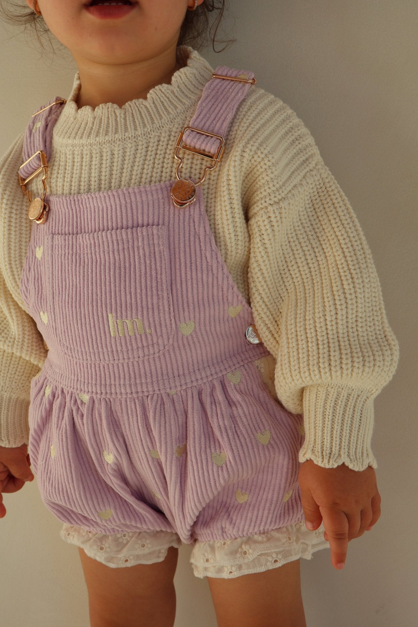 Lilac Love Letter Bubble Overalls – Lolly May