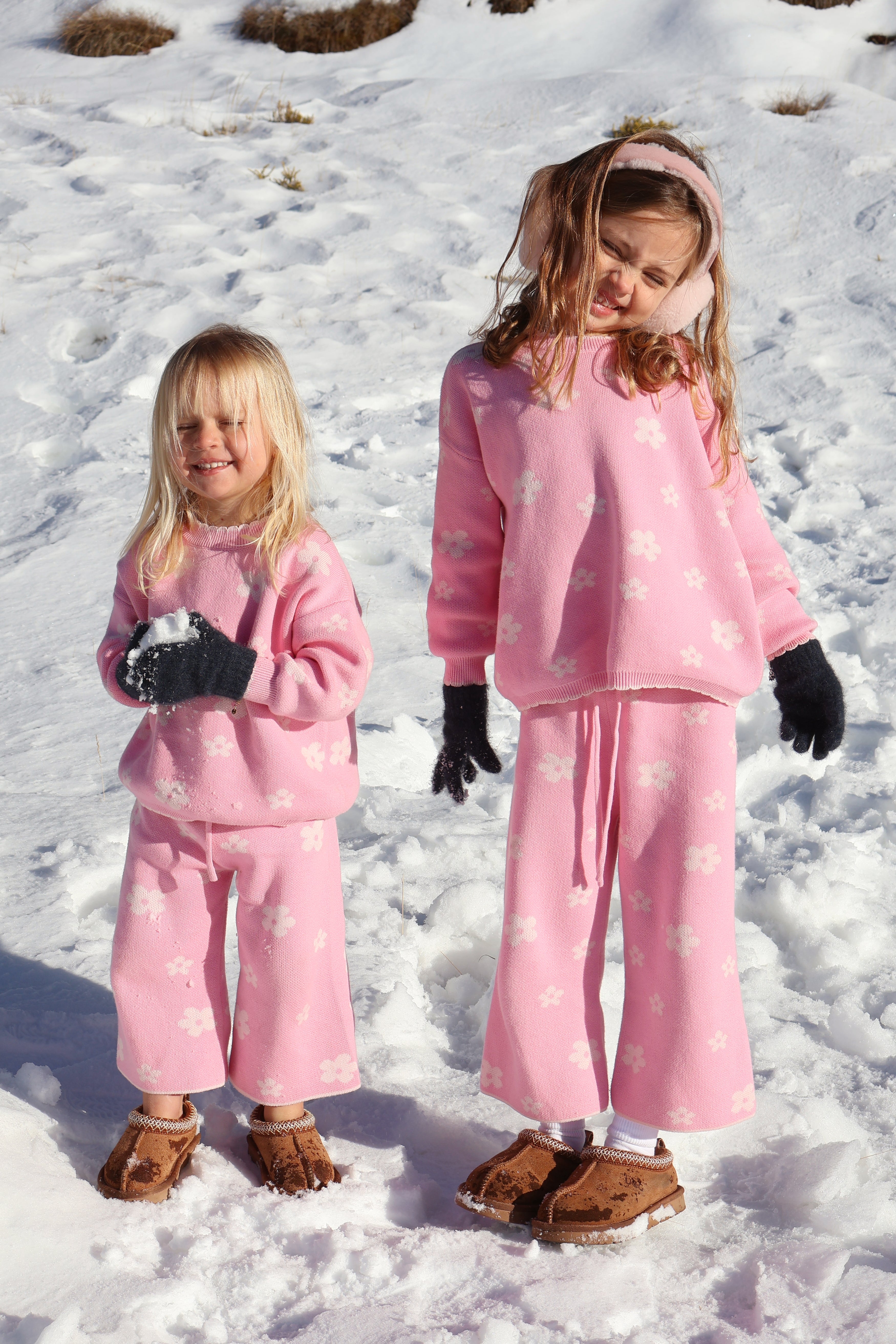 Pink Petal Knit Set