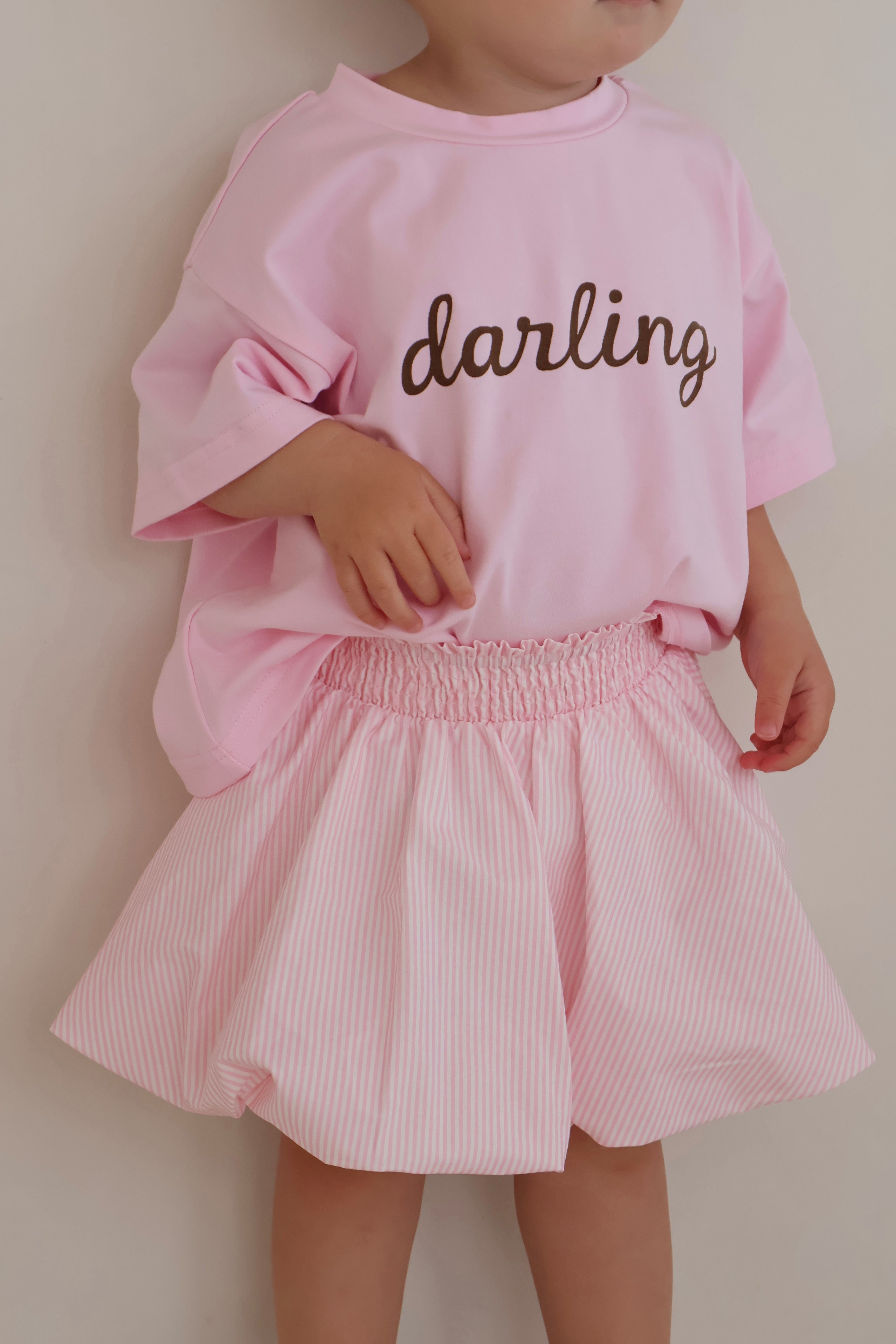 Pink Stripe Bubble Skirt