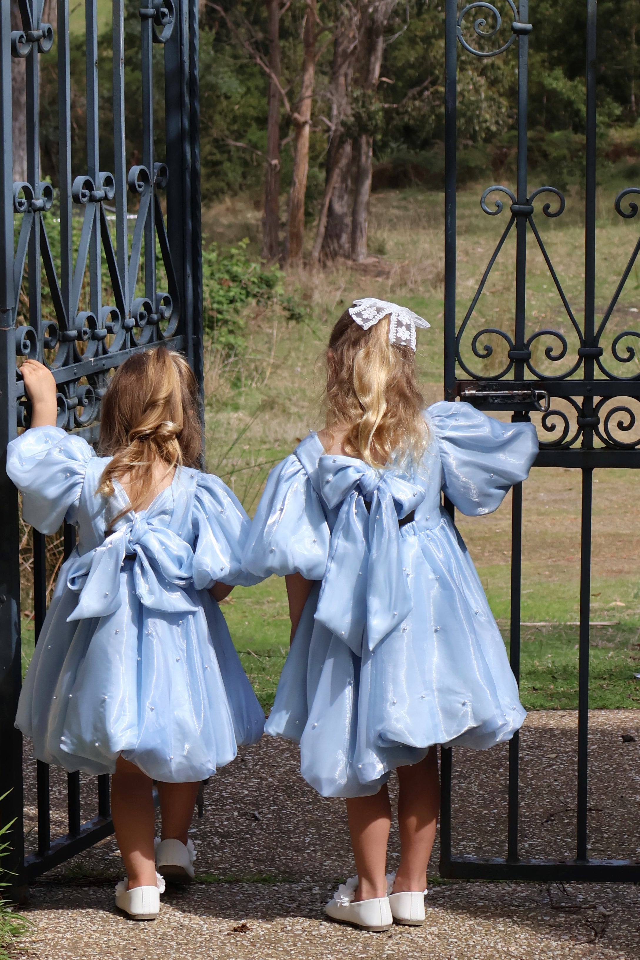 Powder Blue Puff Dress