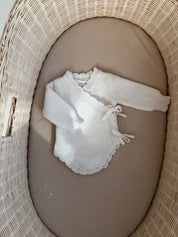 White Newborn Romper