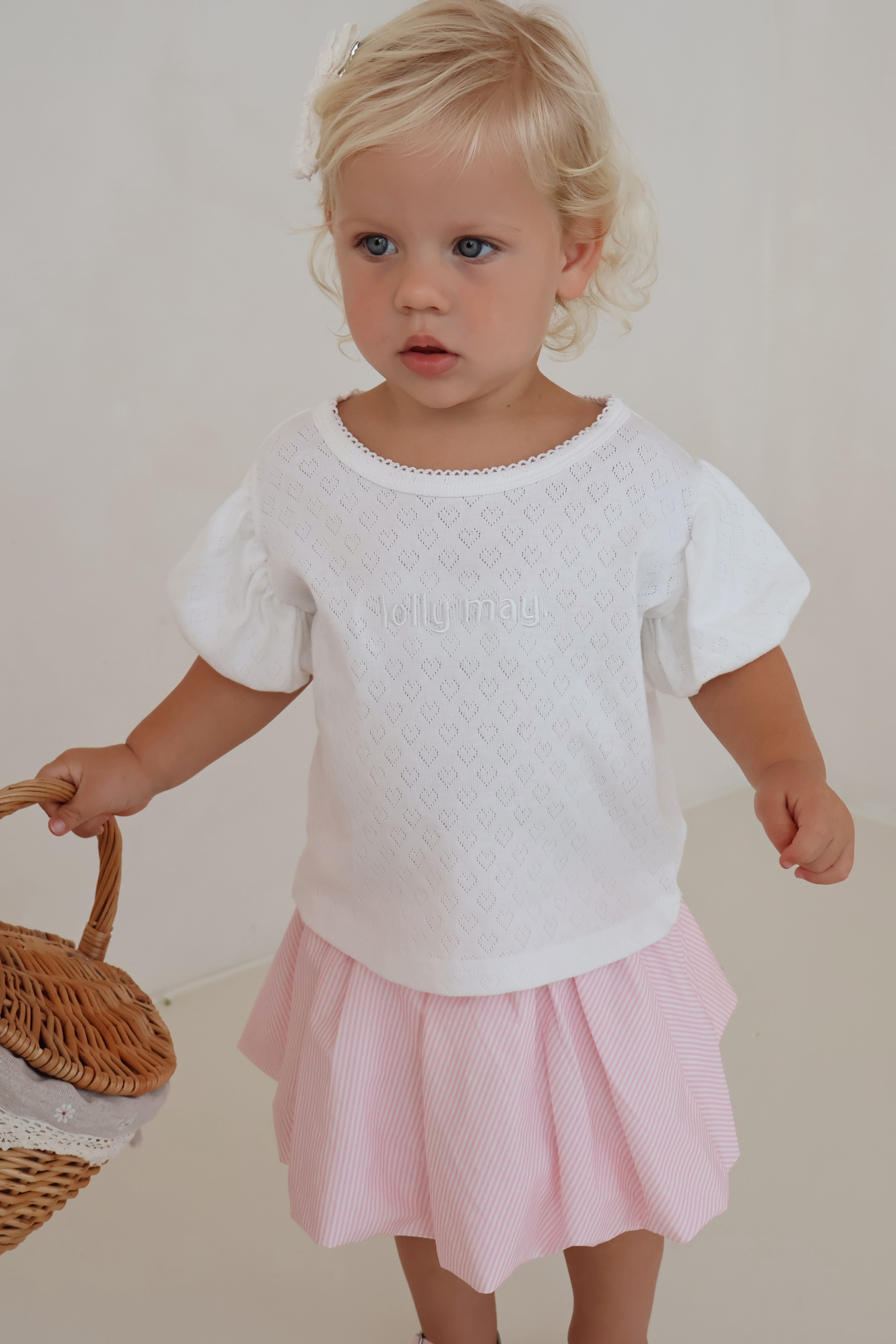 Pink Stripe Bubble Skirt