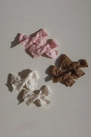 Trio Embroidered Piggy Clip Pack