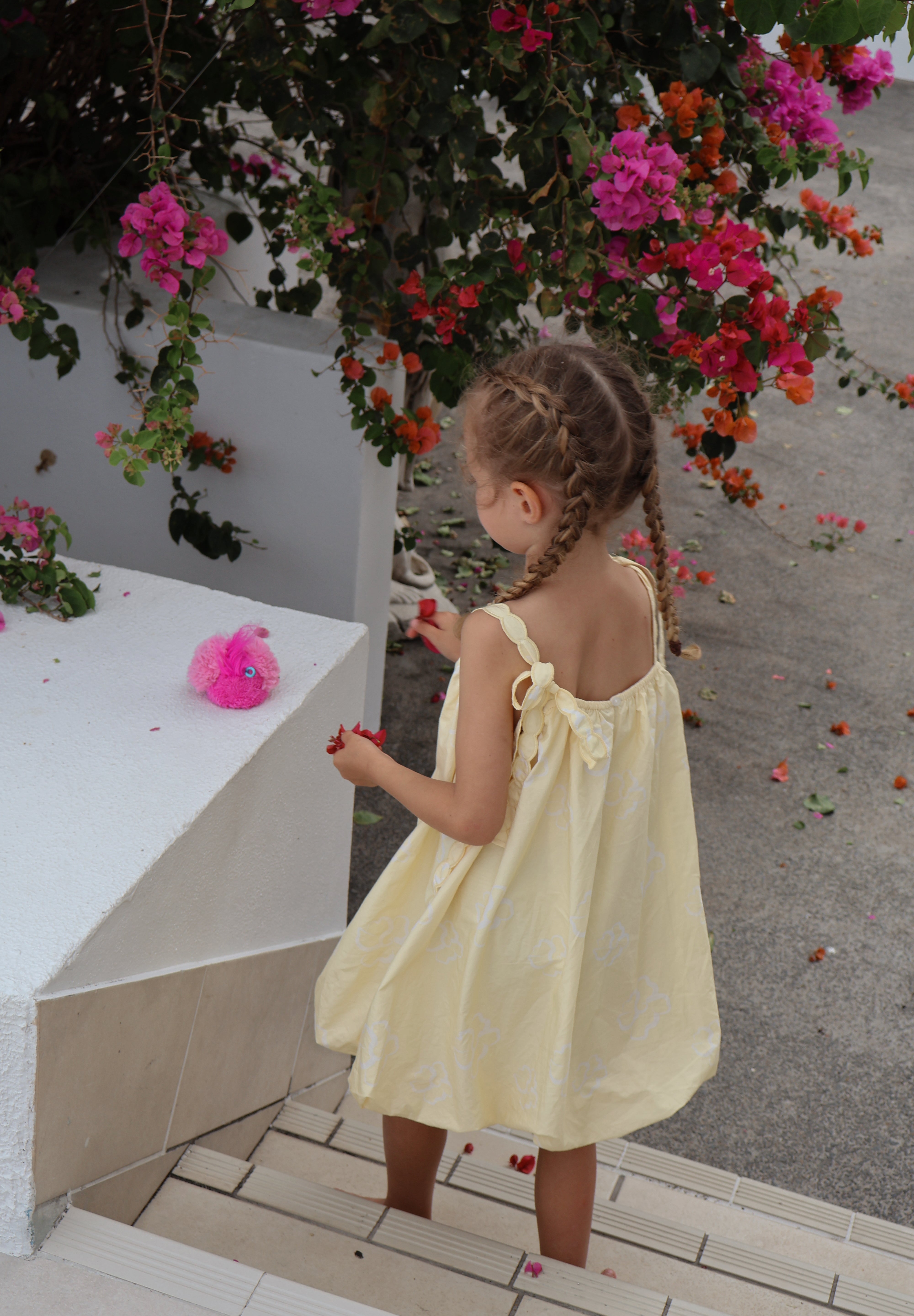 Lemon Hibiscus Bubble dress