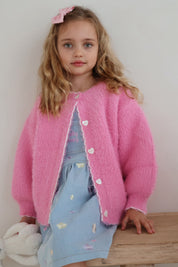 Berry Fluffy Cardigan