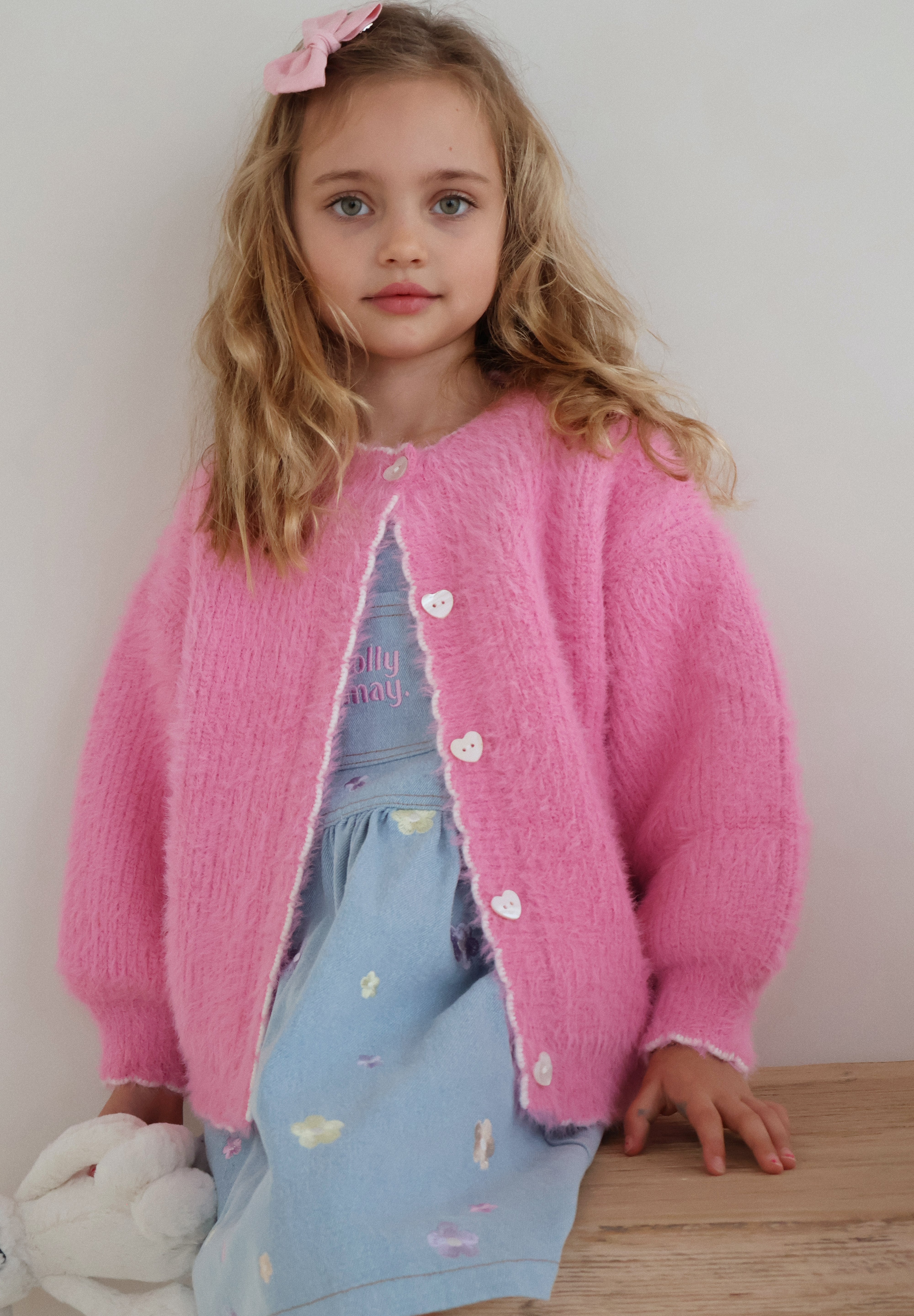 Berry Fluffy Cardigan