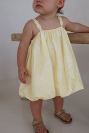 Lemon Hibiscus Bubble dress