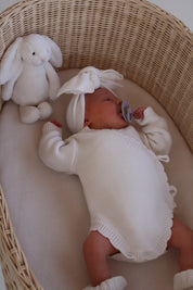 White Newborn Romper