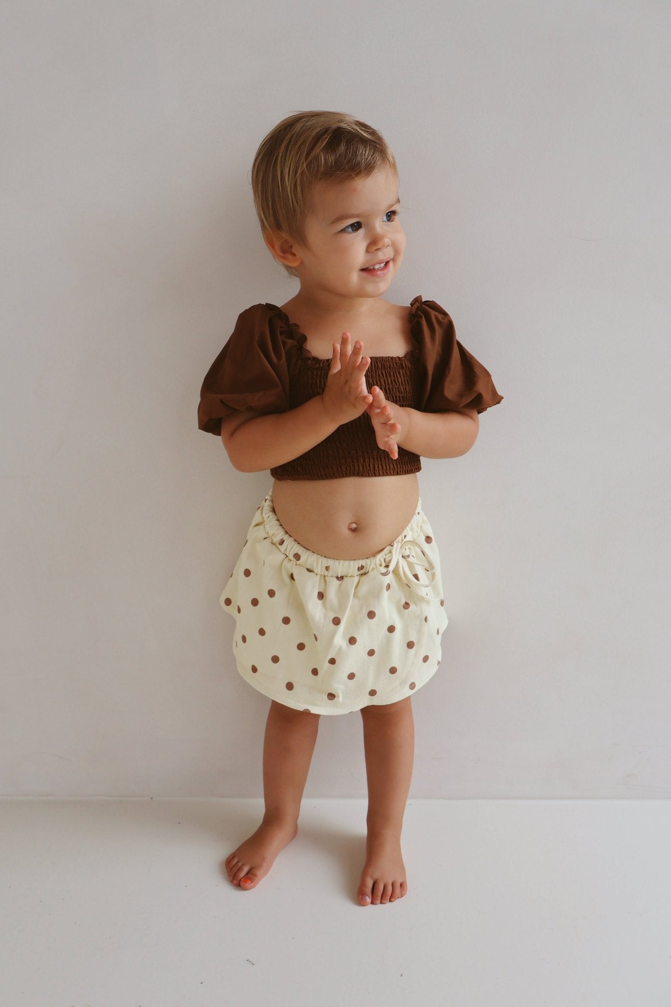 Yellow Polka Dot Skort
