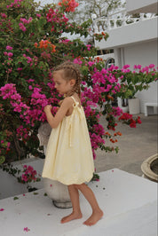 Lemon Hibiscus Bubble dress