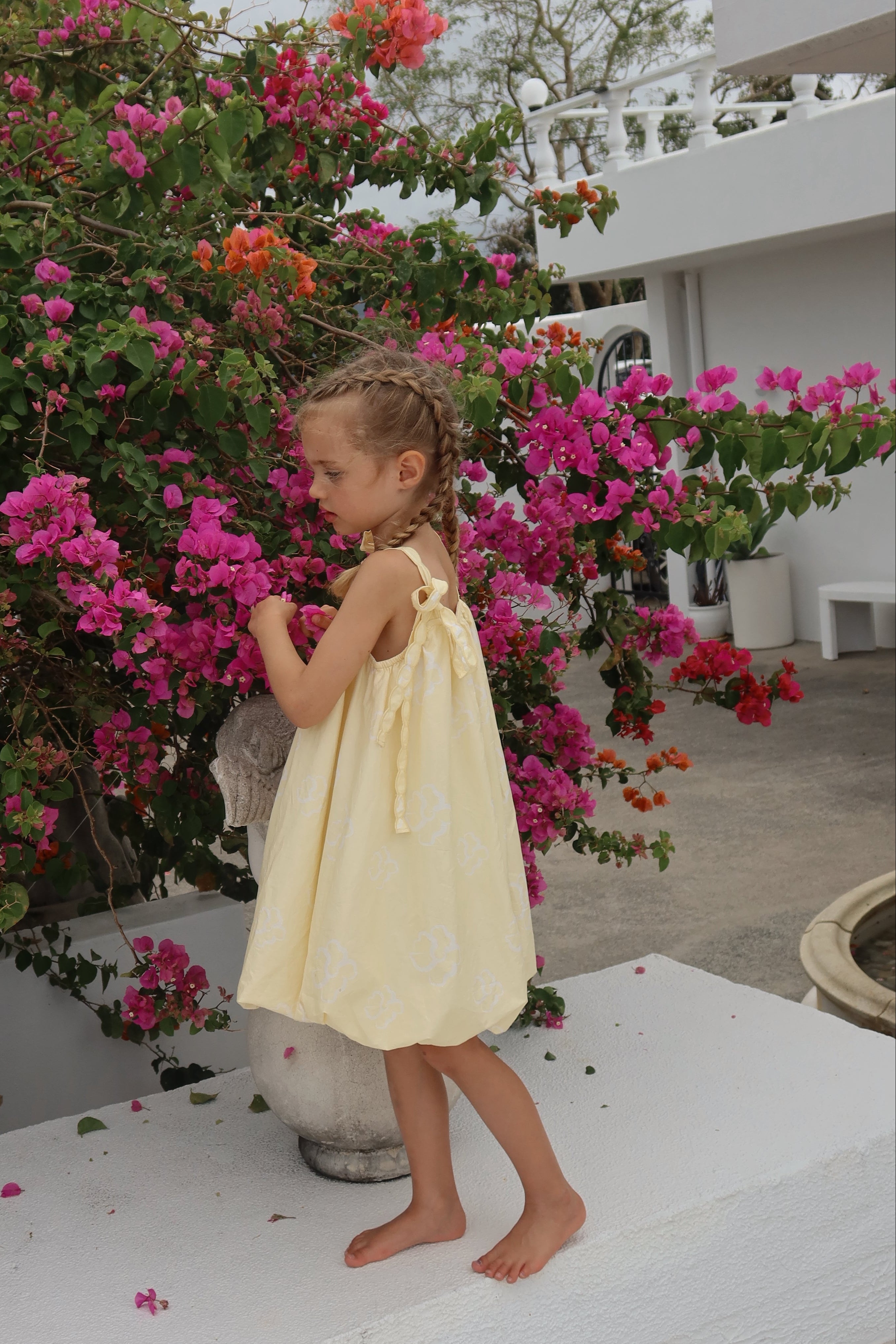 Lemon Hibiscus Bubble dress