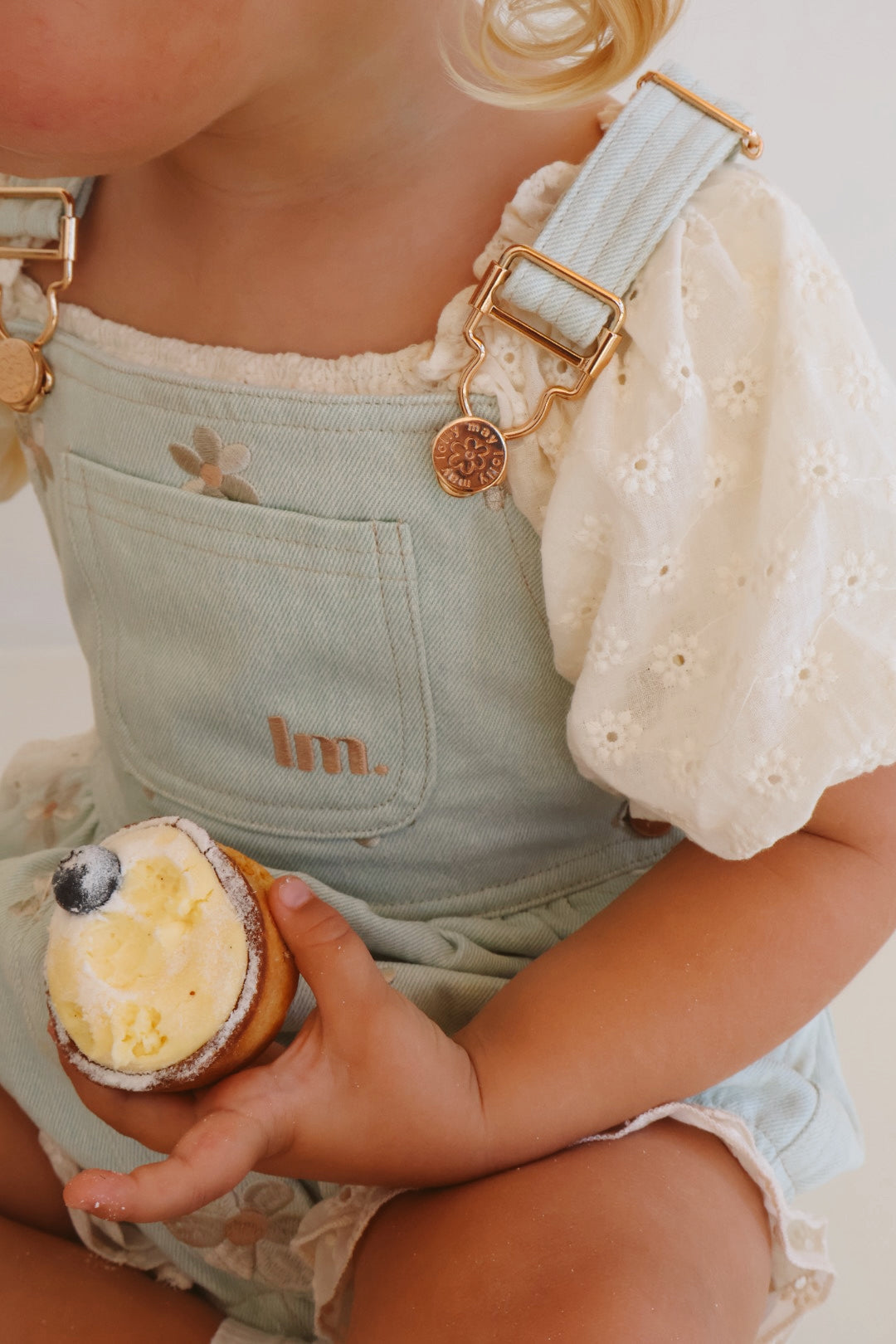 Denim Daisy Bubble Overalls