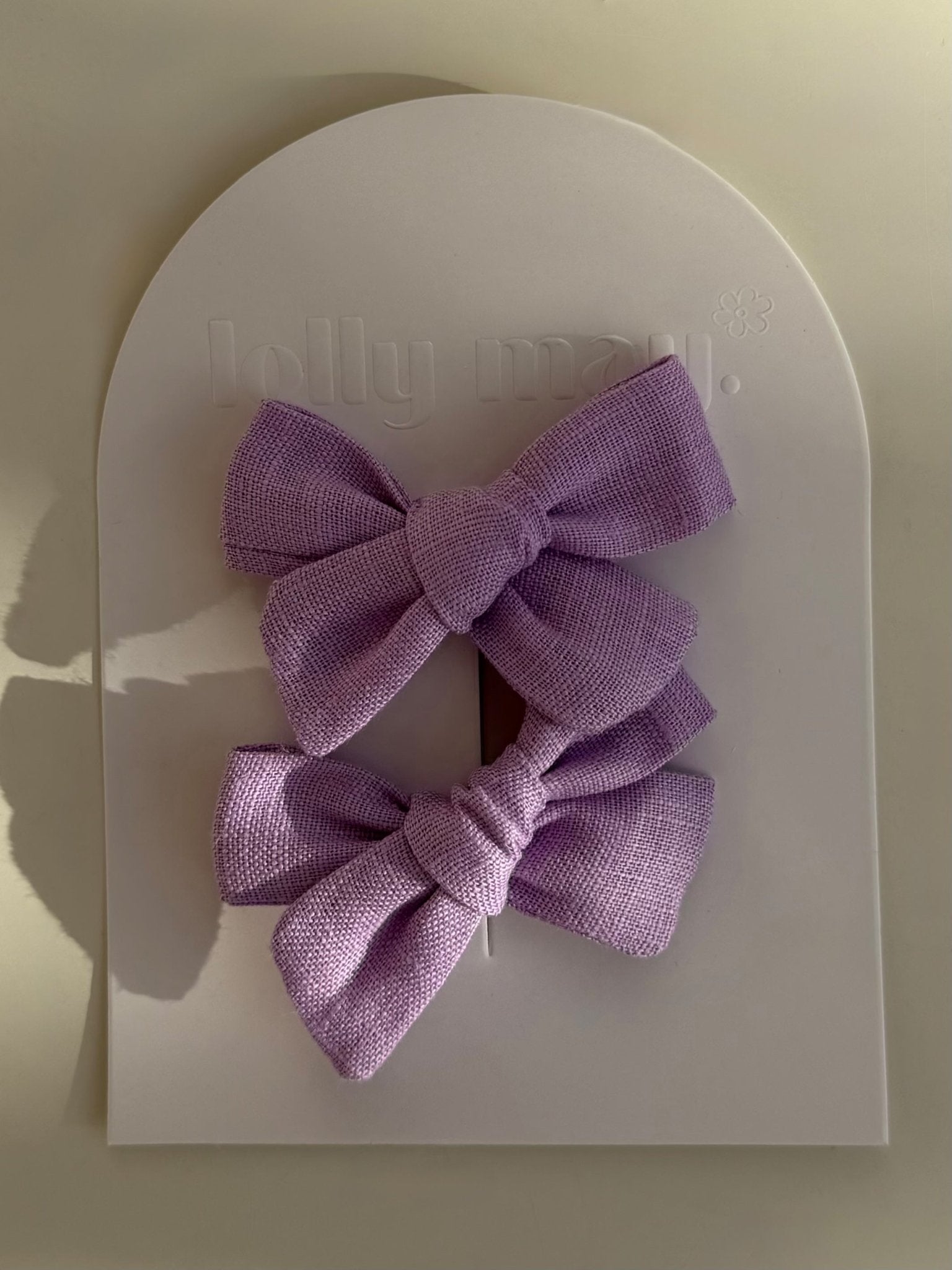 Linen Piggy Clip Lavendar