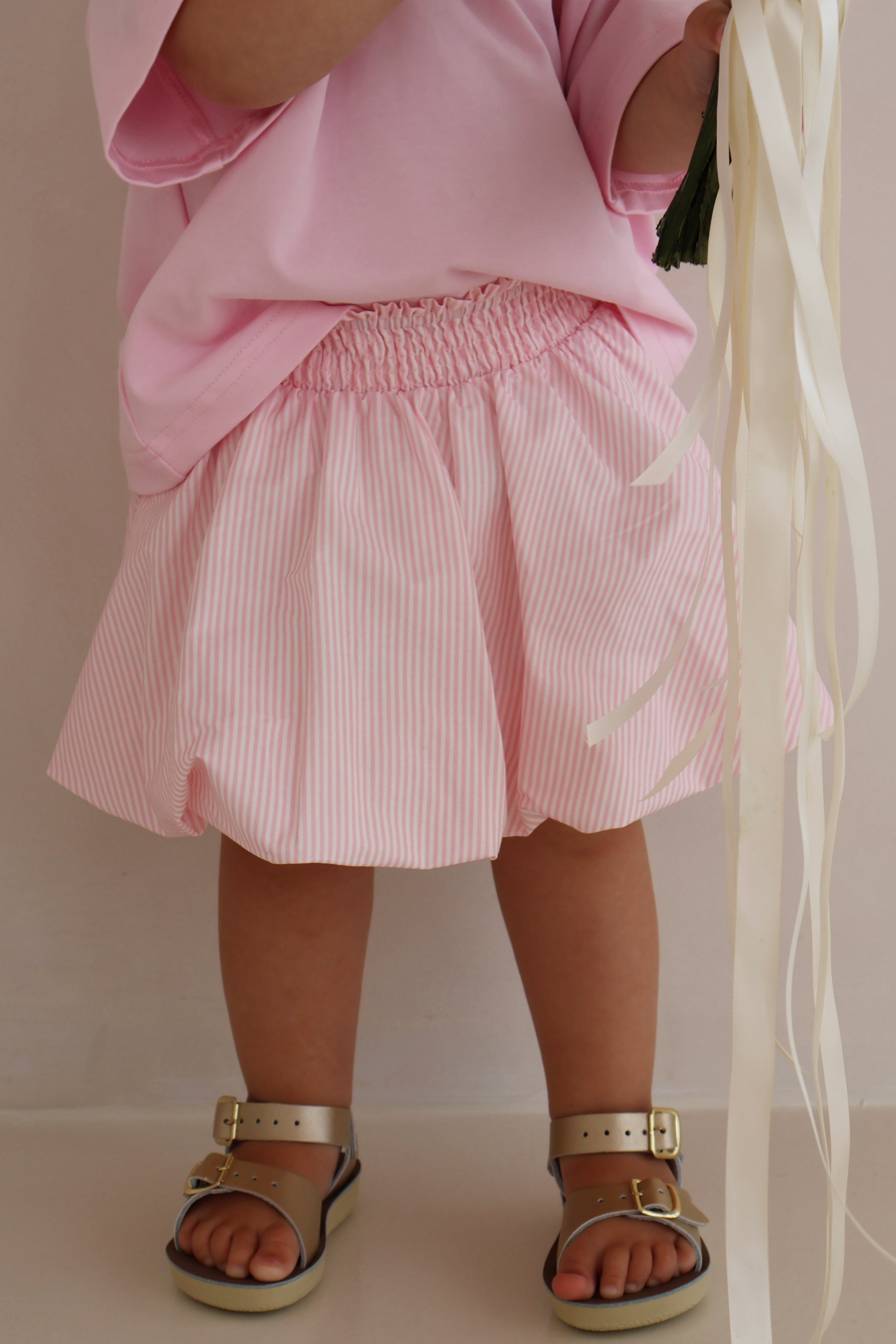 Pink Stripe Bubble Skirt