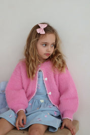Berry Fluffy Cardigan