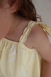 Lemon Hibiscus Bubble dress