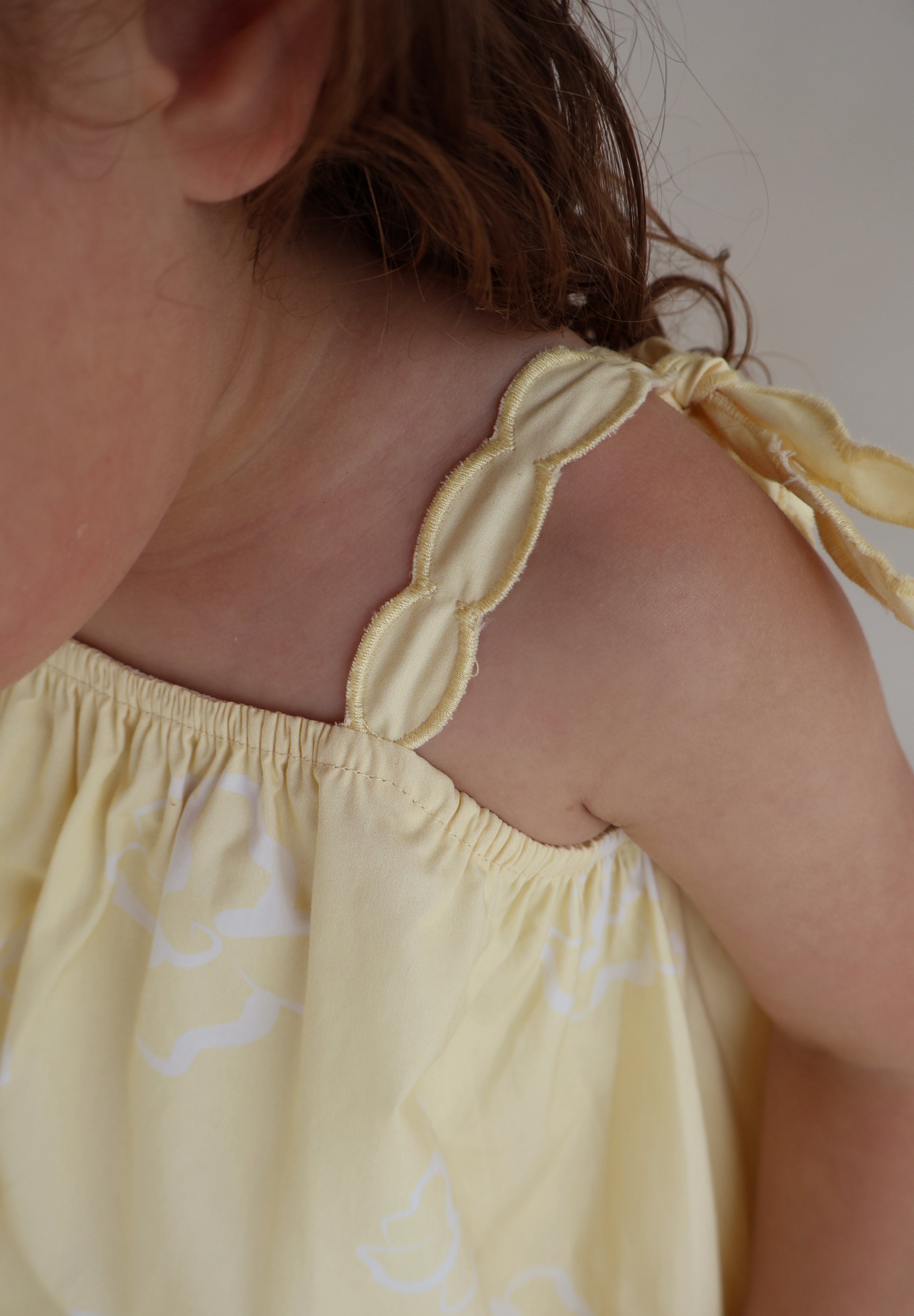 Lemon Hibiscus Bubble dress