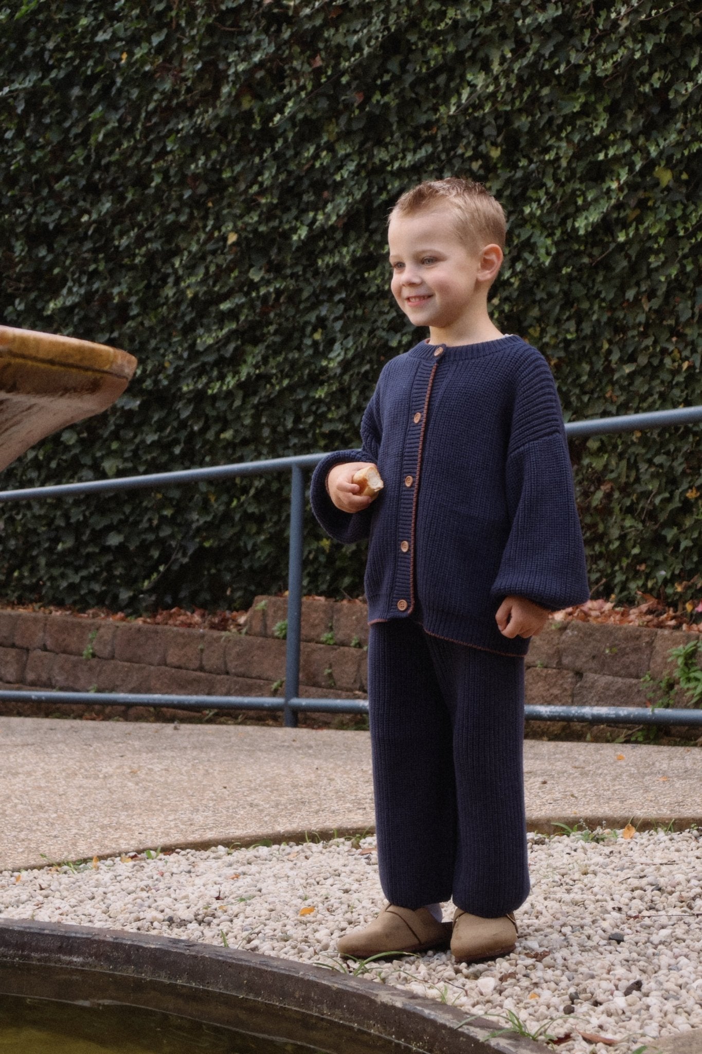 Navy Knit Pants