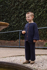 Navy Knit Pants