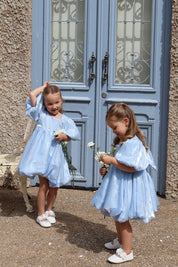 Powder Blue Puff Dress