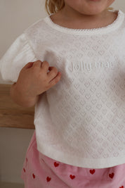 Pointelle Puff T-Shirt