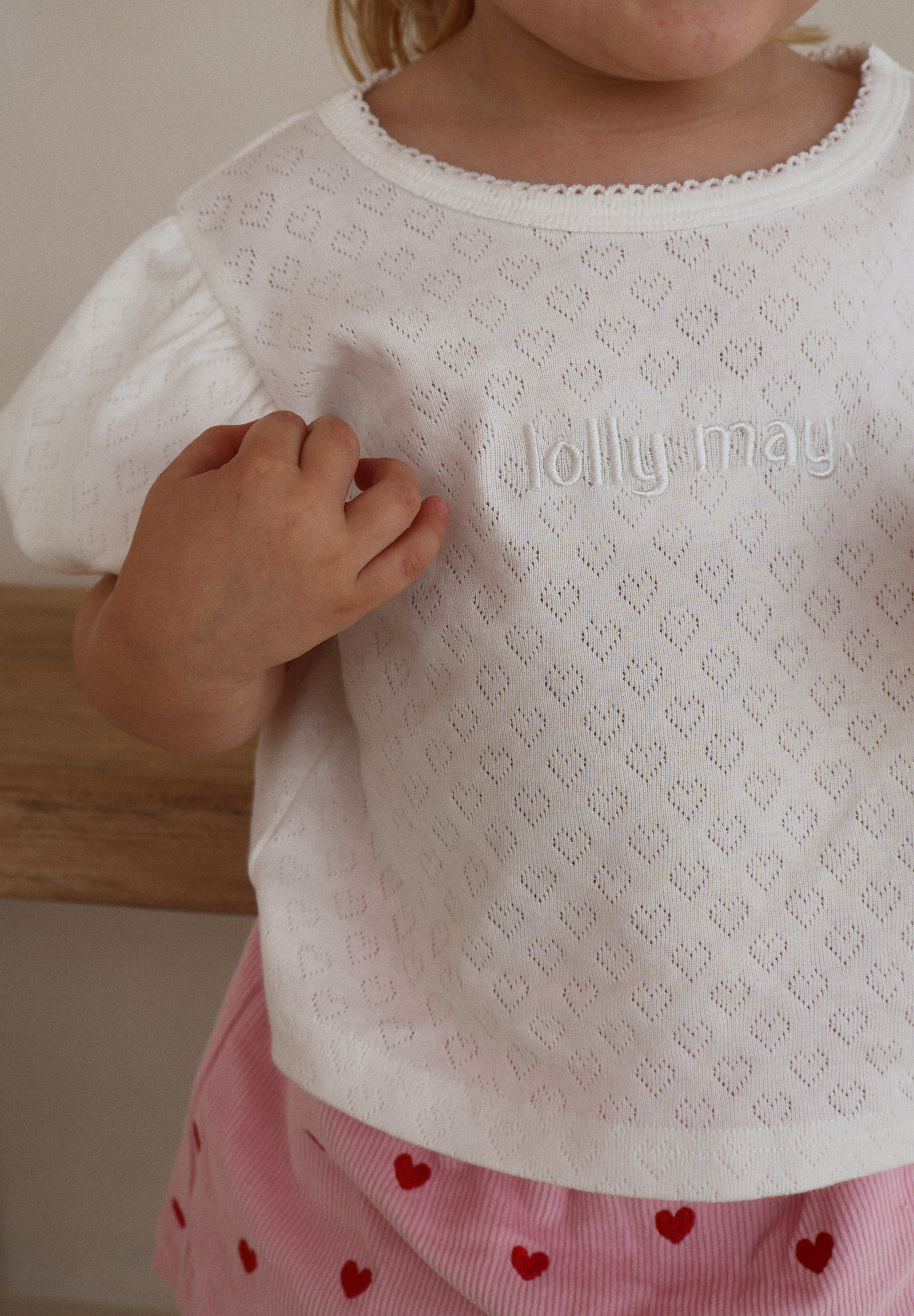 Pointelle Puff T-Shirt