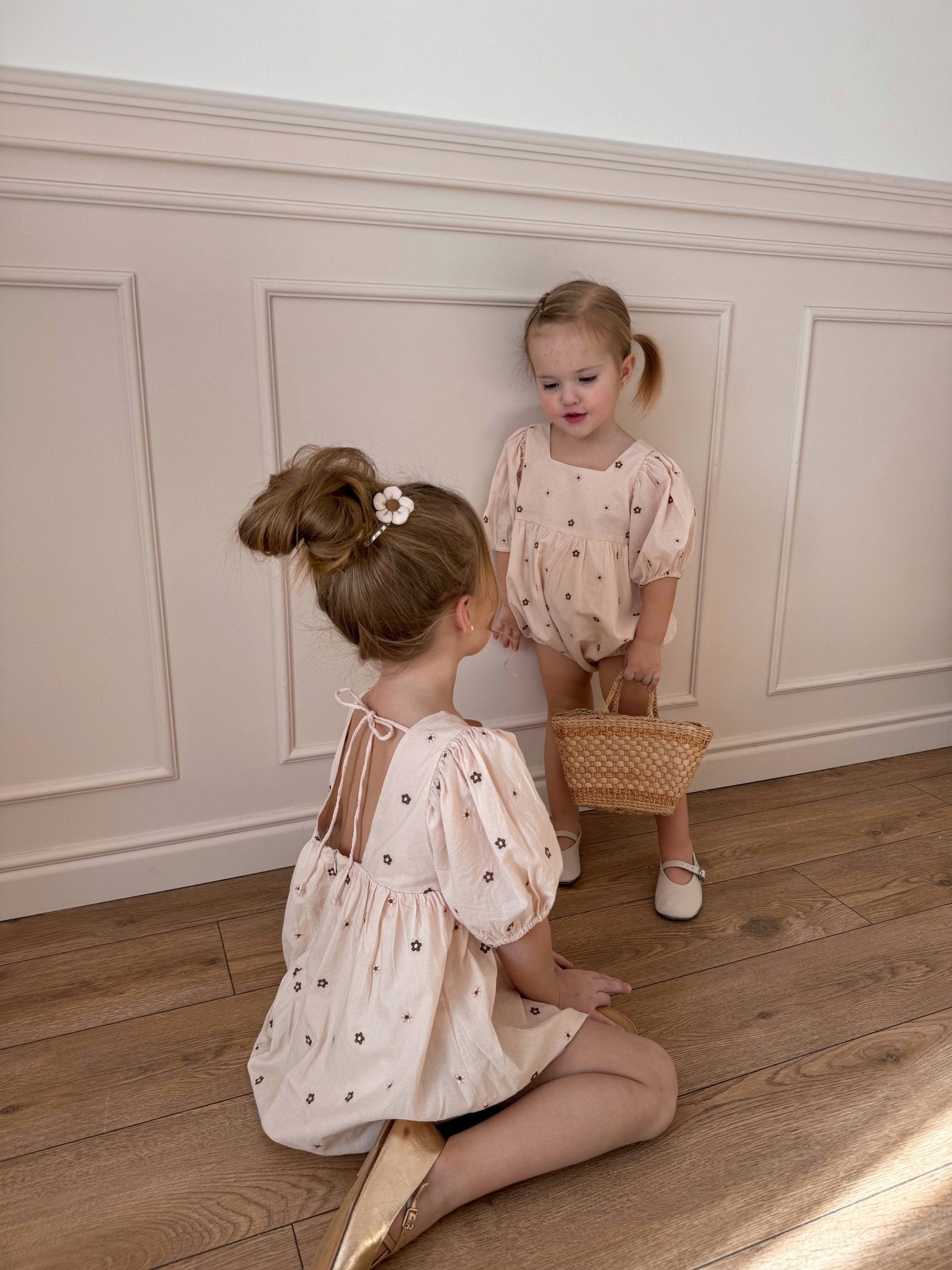 Tiramisu Daisy Puff Romper
