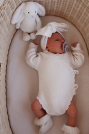 White Newborn Romper