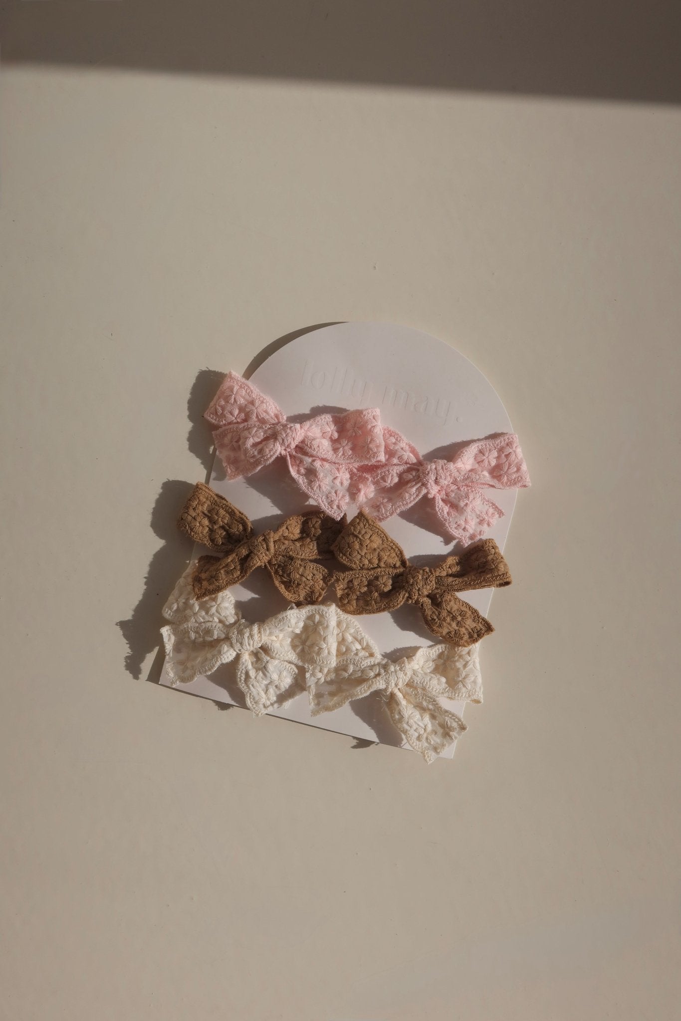 Trio Embroidered Piggy Clip Pack