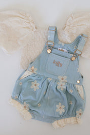 Denim Daisy Bubble Overalls