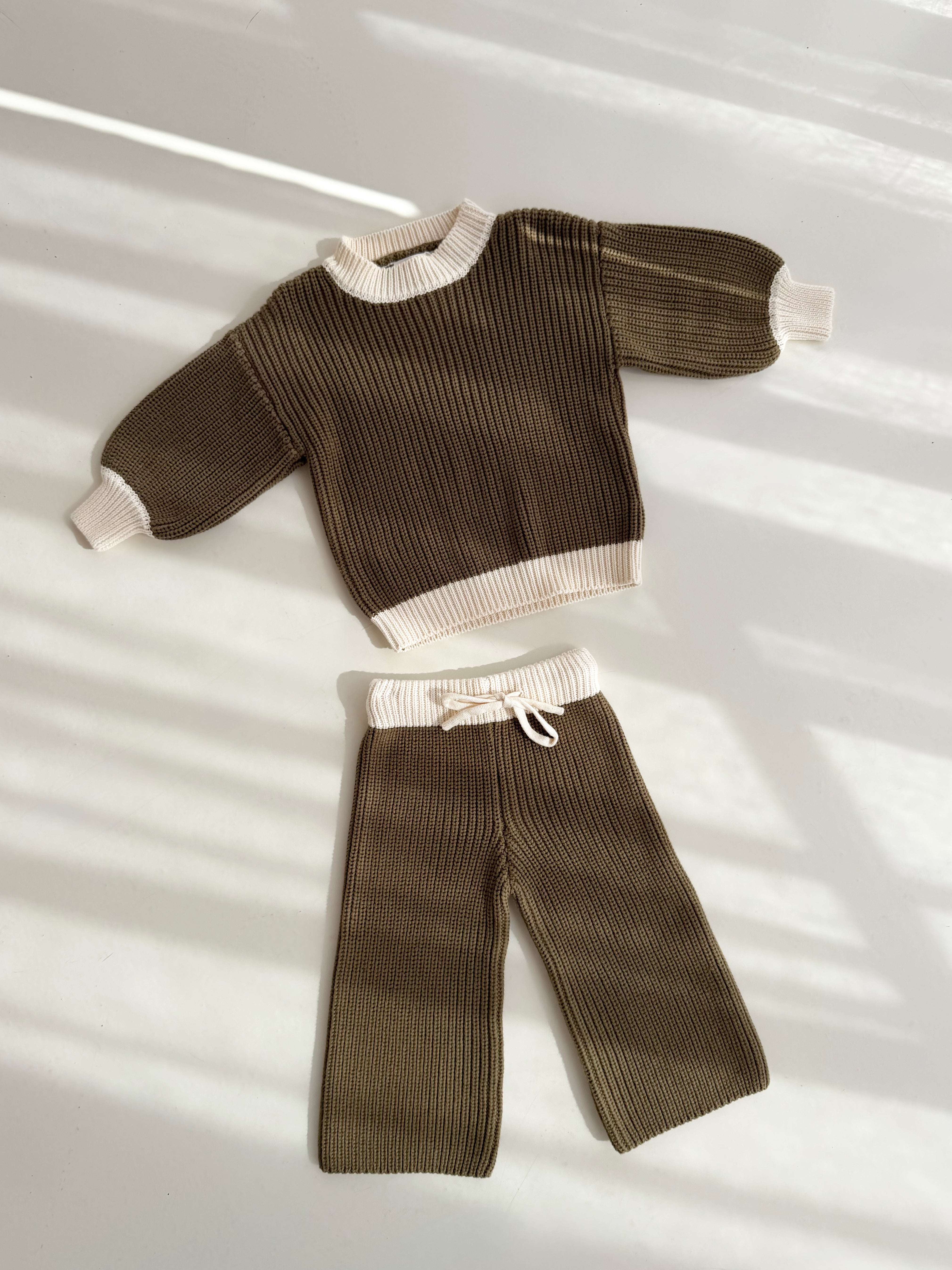 Khaki Knit Set