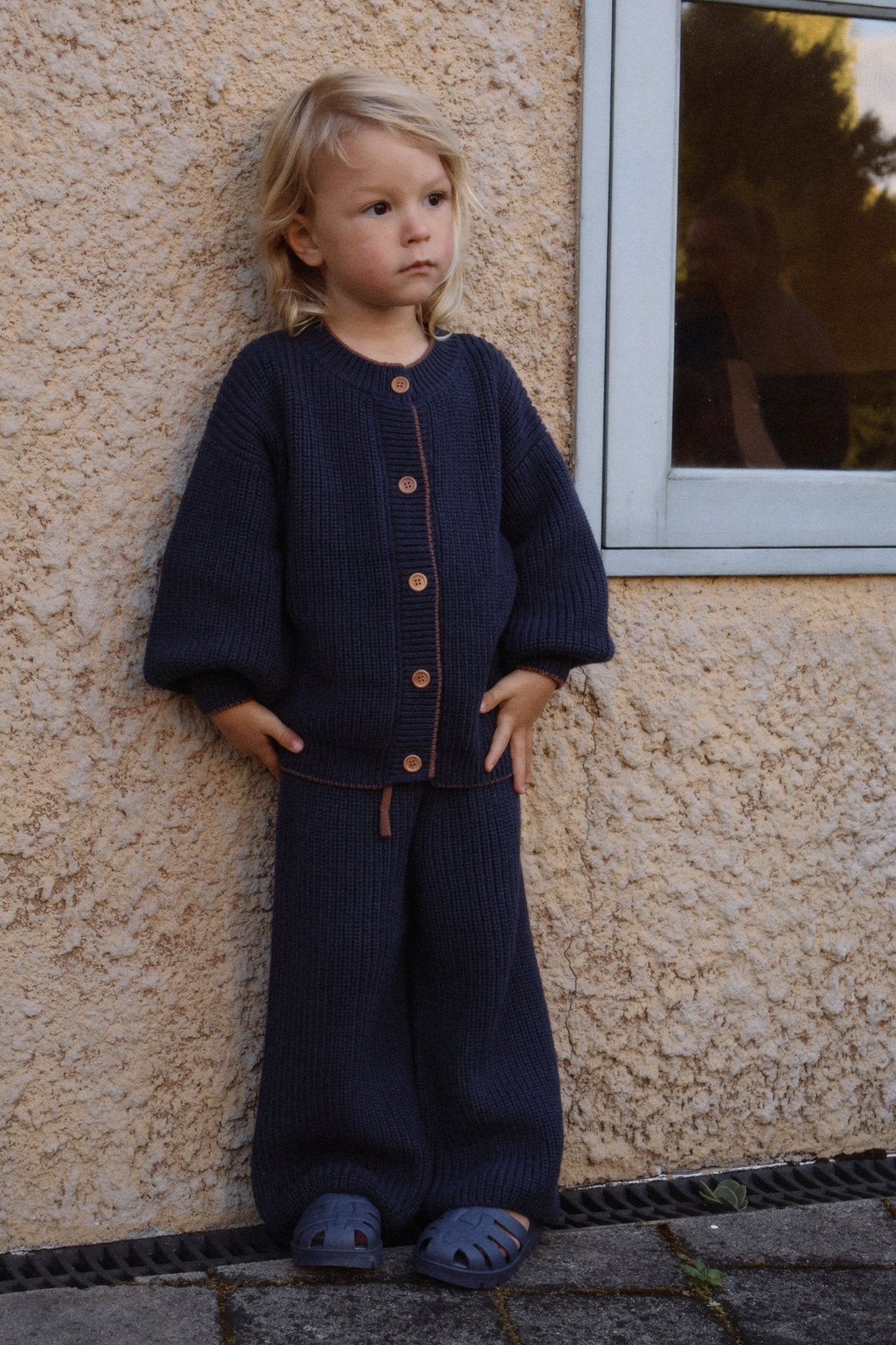 Navy Knit Cardigan