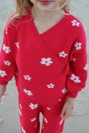 Raspberry Knit Wrap