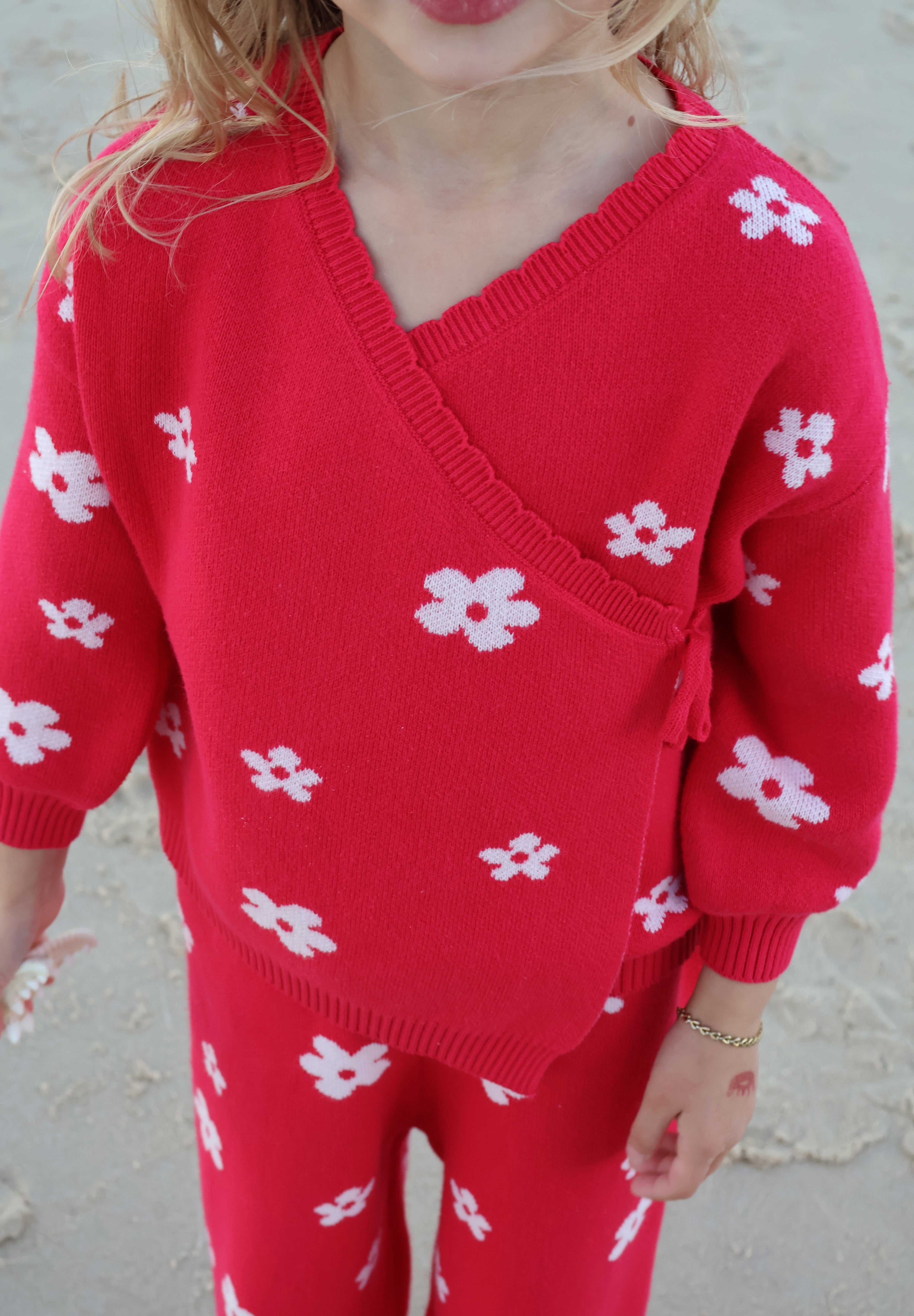 Raspberry Knit Wrap