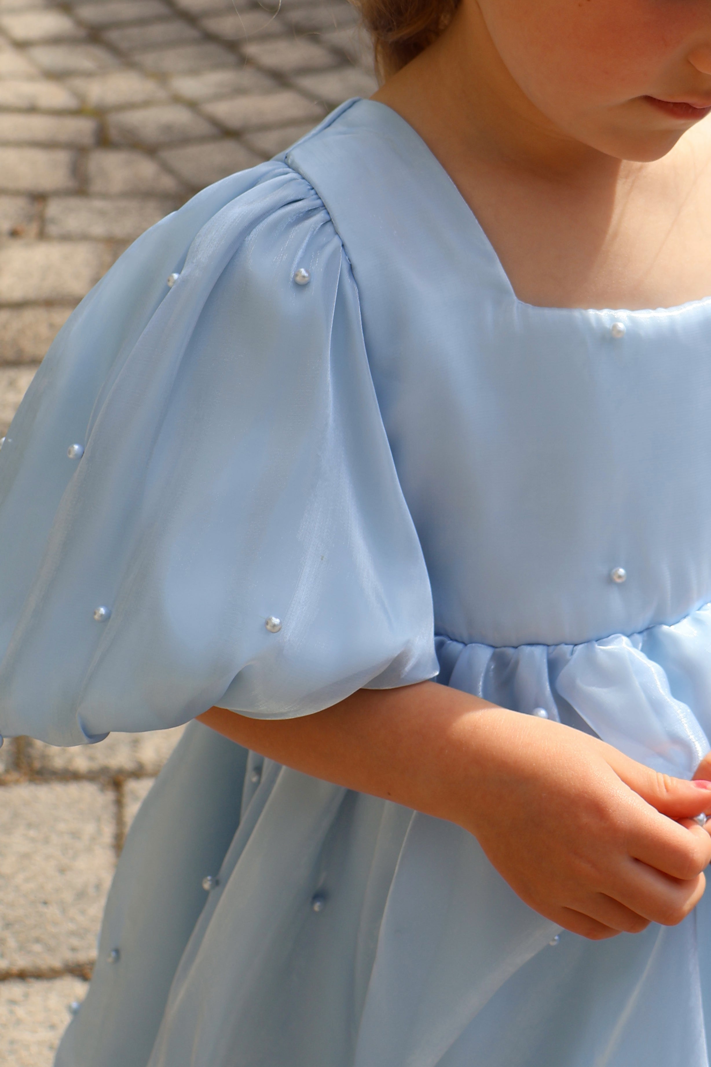 Powder Blue Puff Dress