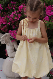 Lemon Hibiscus Bubble dress