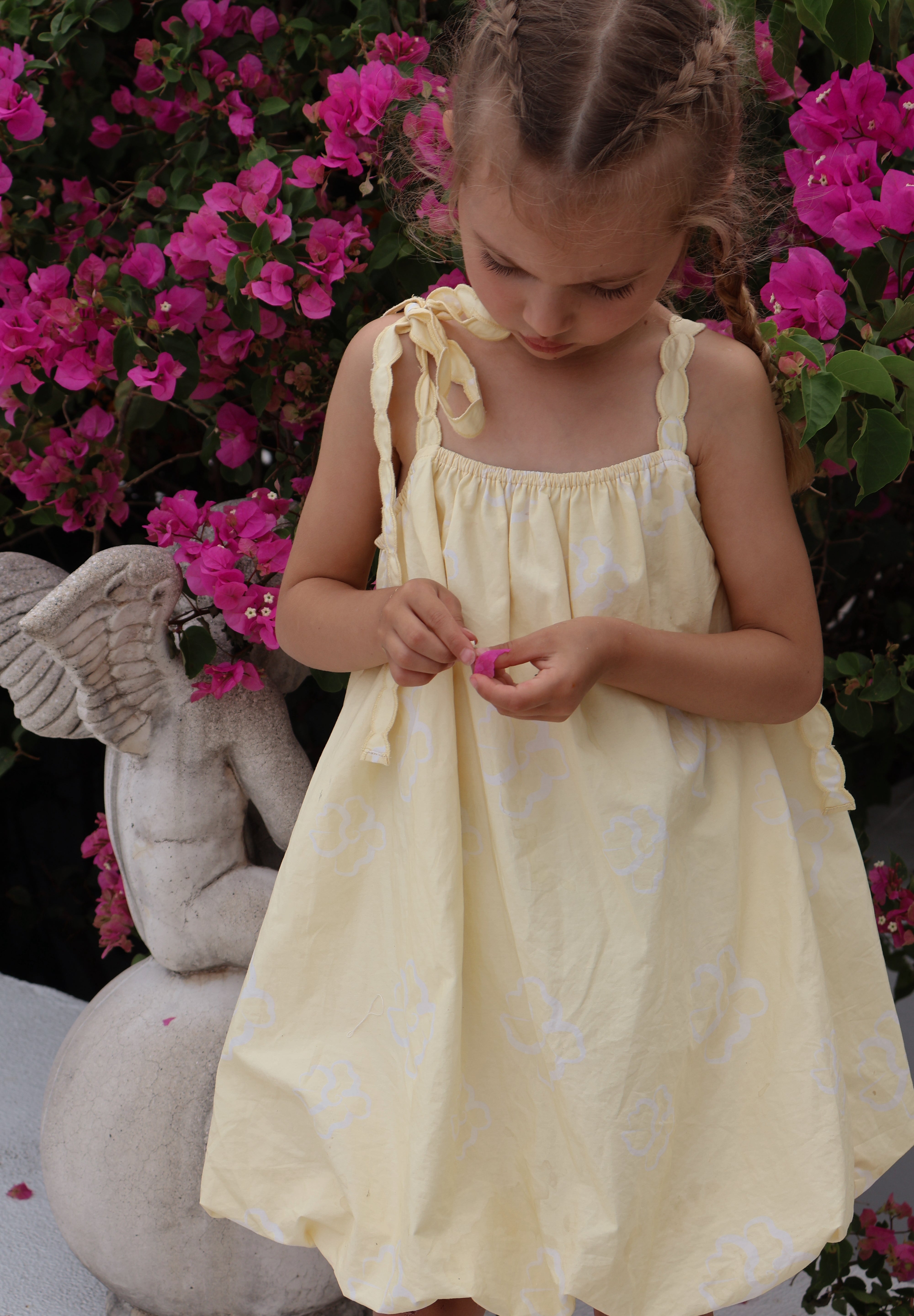 Lemon Hibiscus Bubble dress