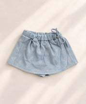 Shell Embroidered Skort