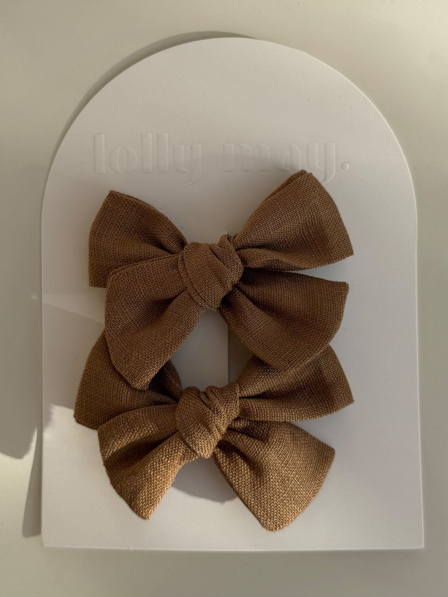 Linen Piggy Clip Chocolate