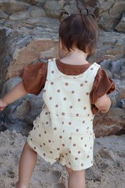 Yellow Polka Dot Shortalls