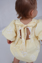 Lemon Hibiscus Puff Romper