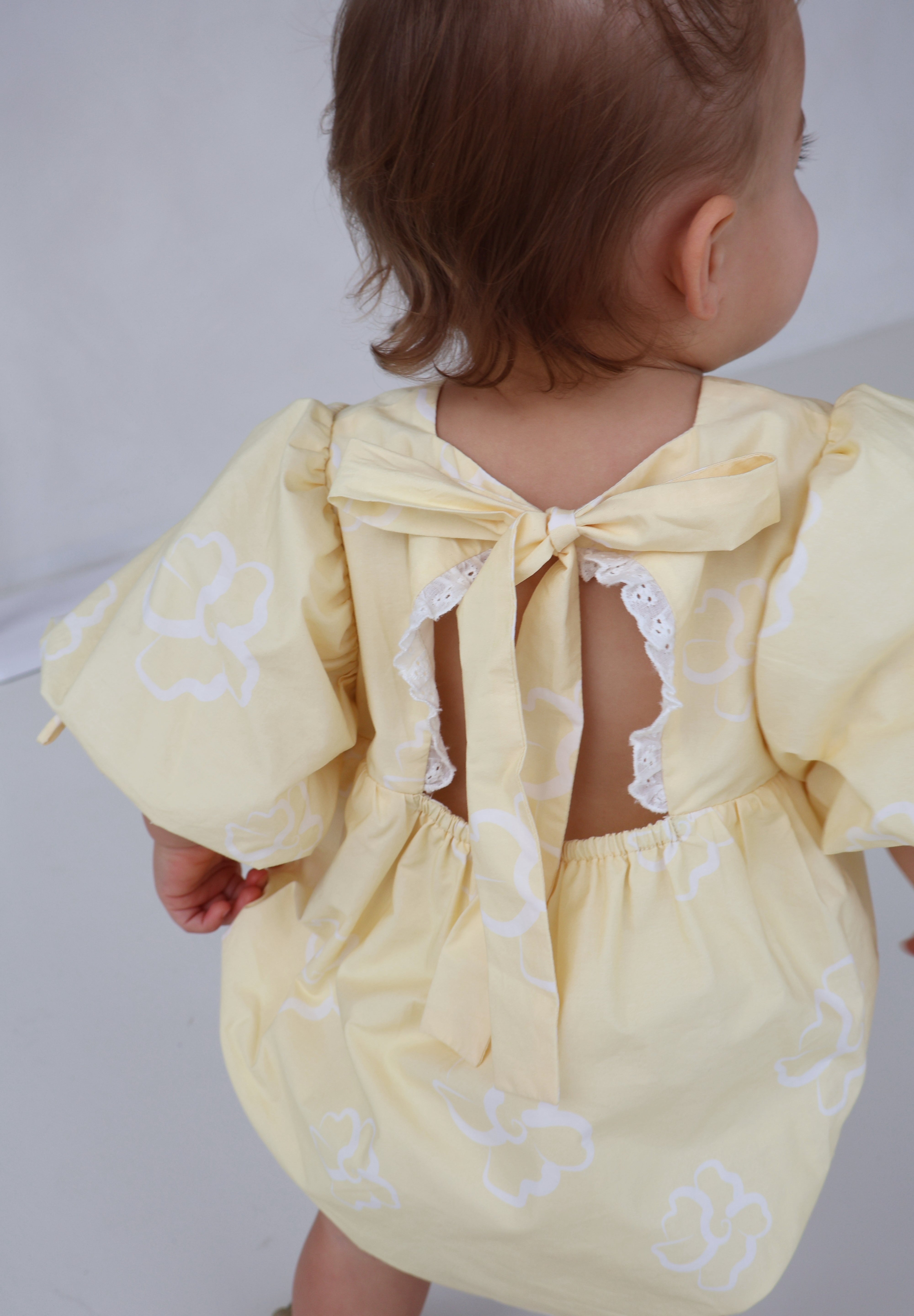 Lemon Hibiscus Puff Romper