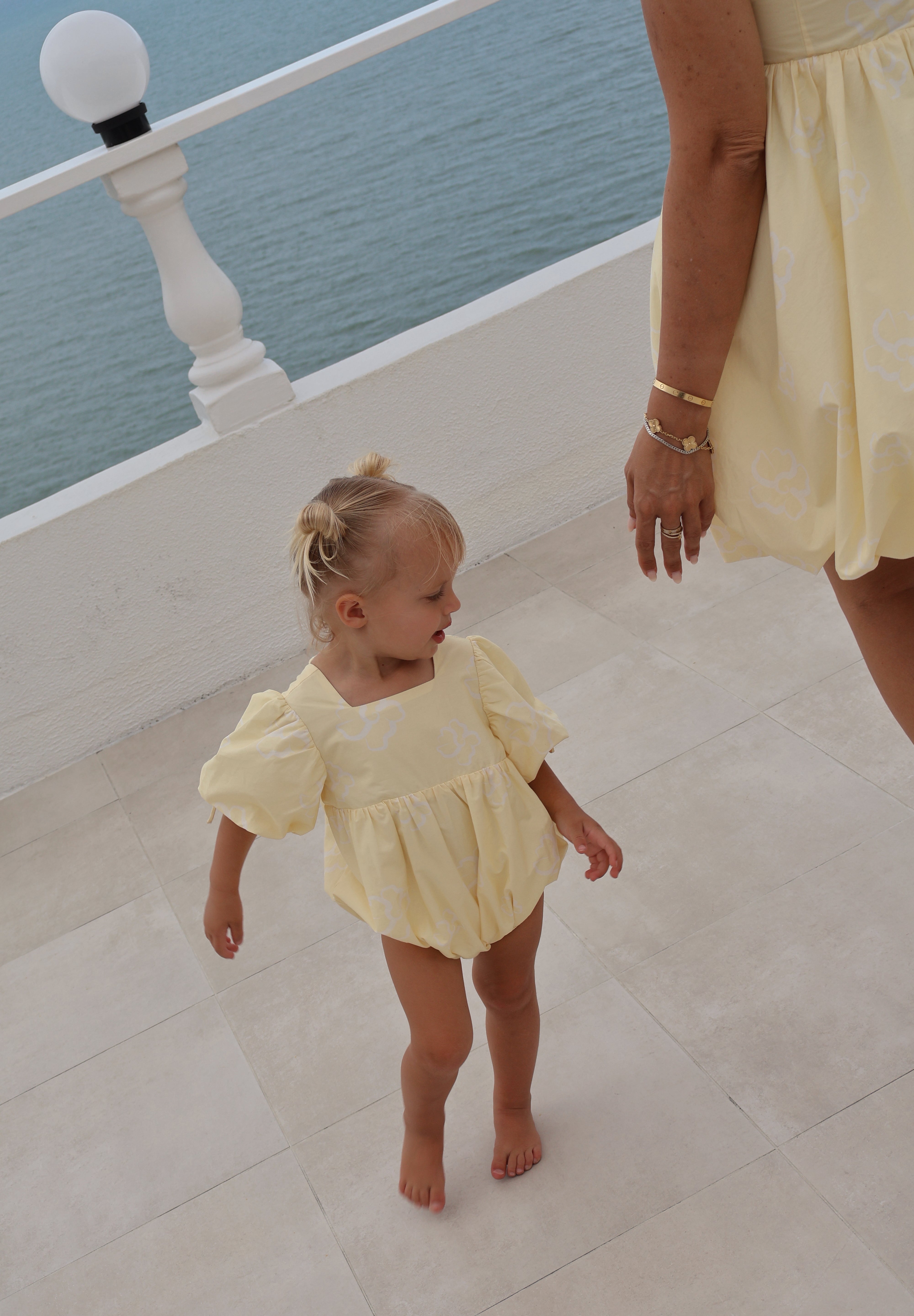 Lemon Hibiscus Puff Romper