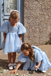 Powder Blue Puff Dress