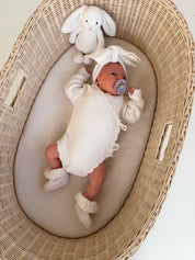 White Newborn Romper