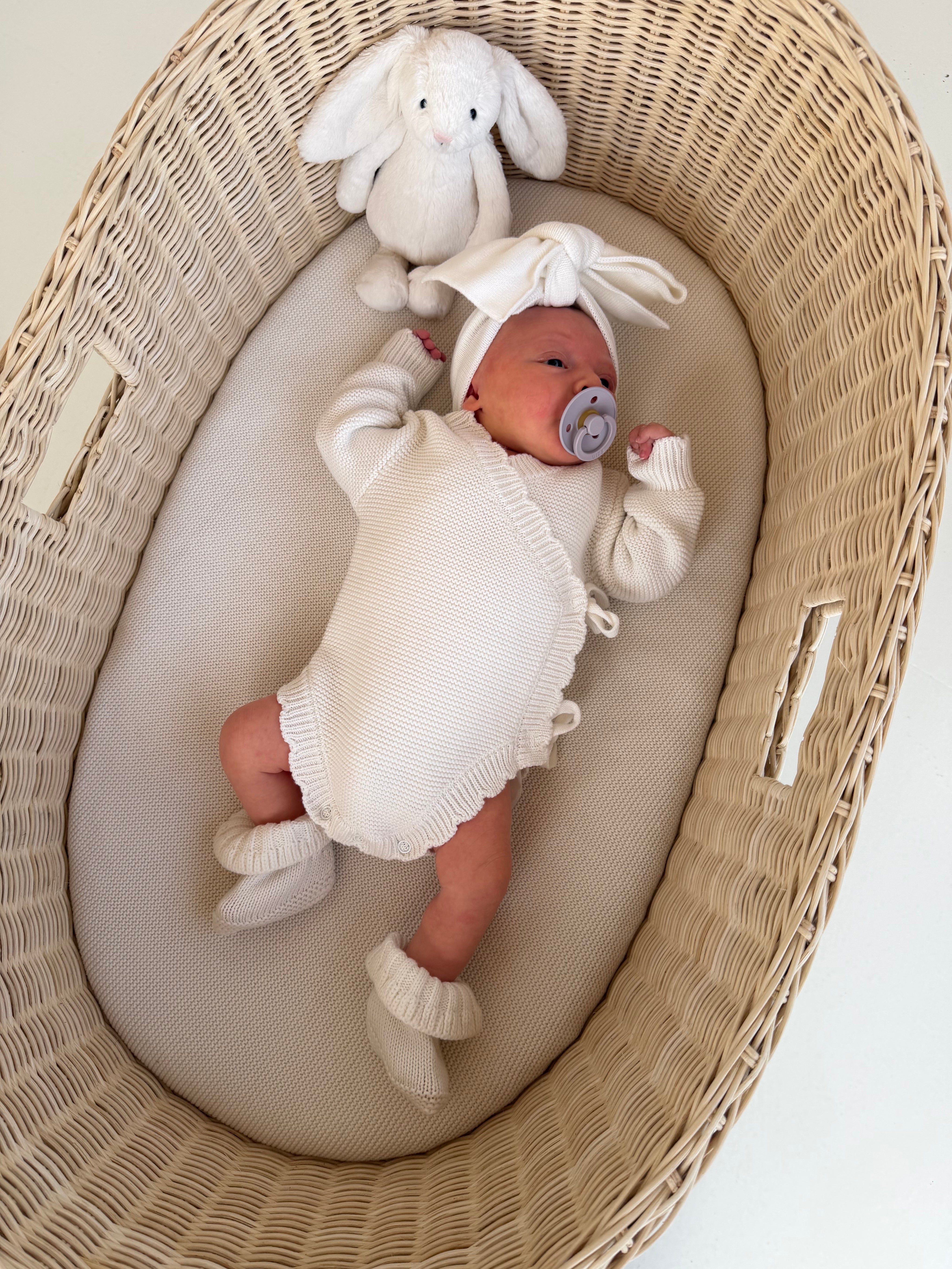 White Newborn Romper