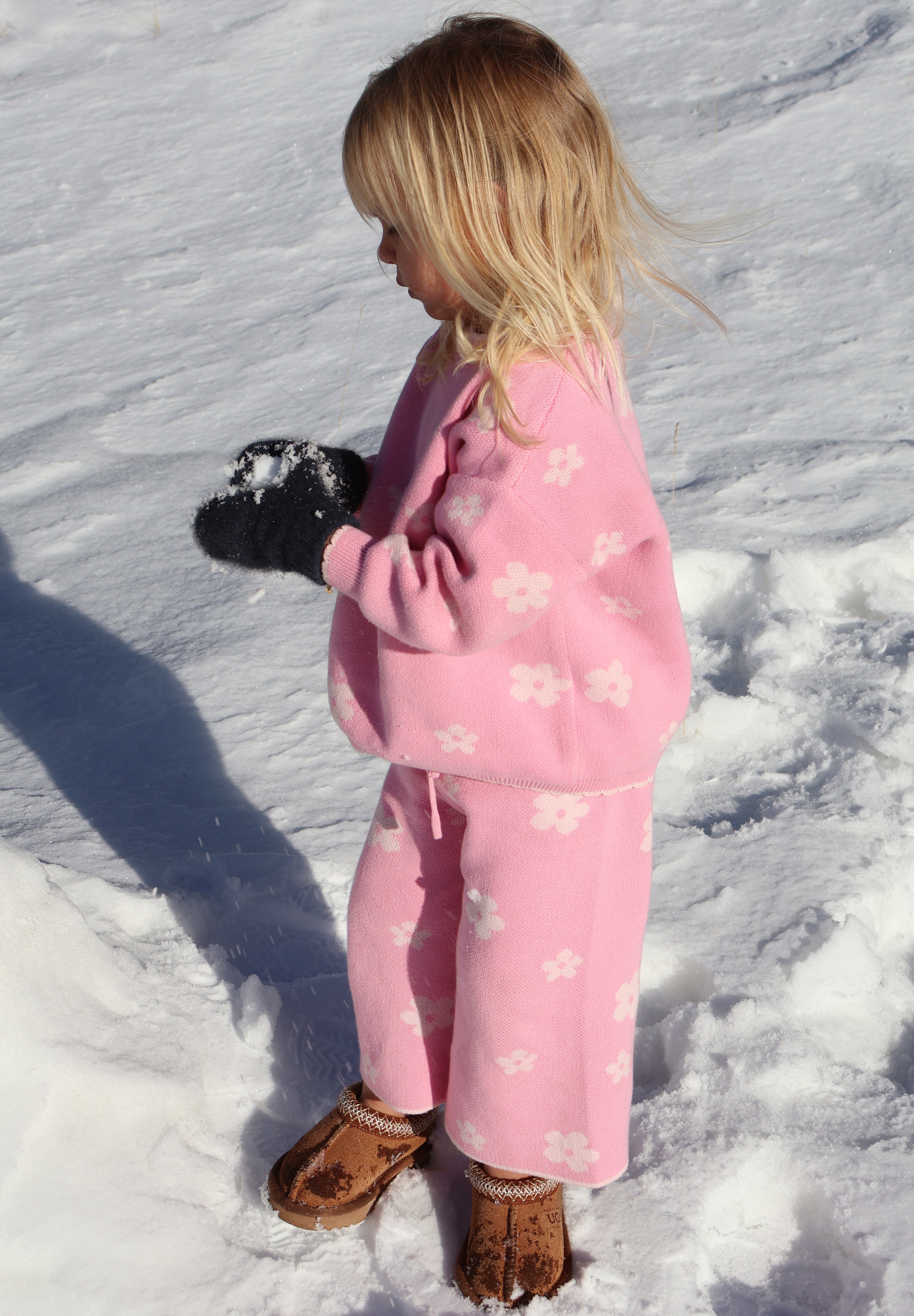 Pink Petal Knit Set