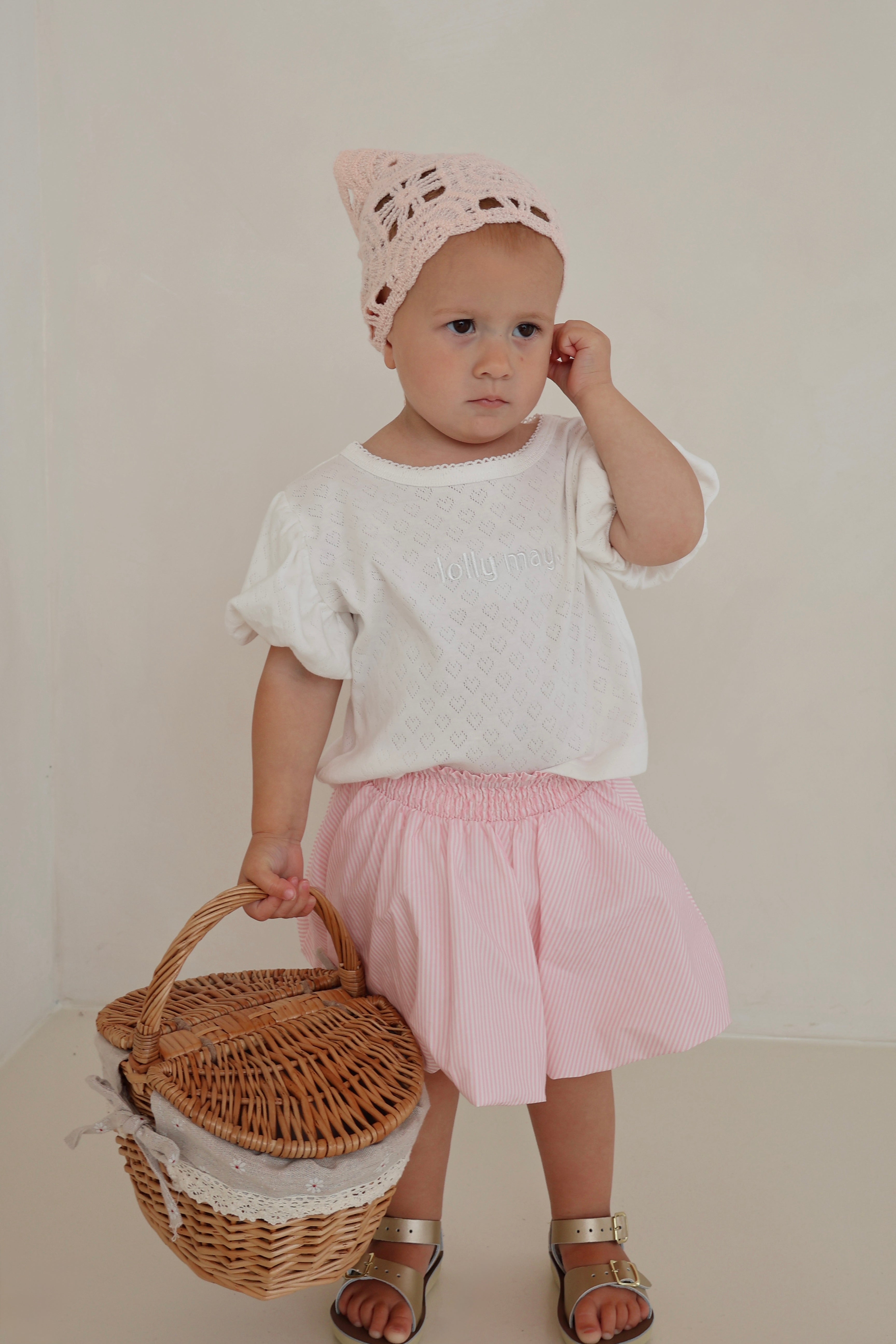 Pink Stripe Bubble Skirt