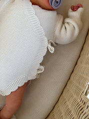 White Newborn Romper