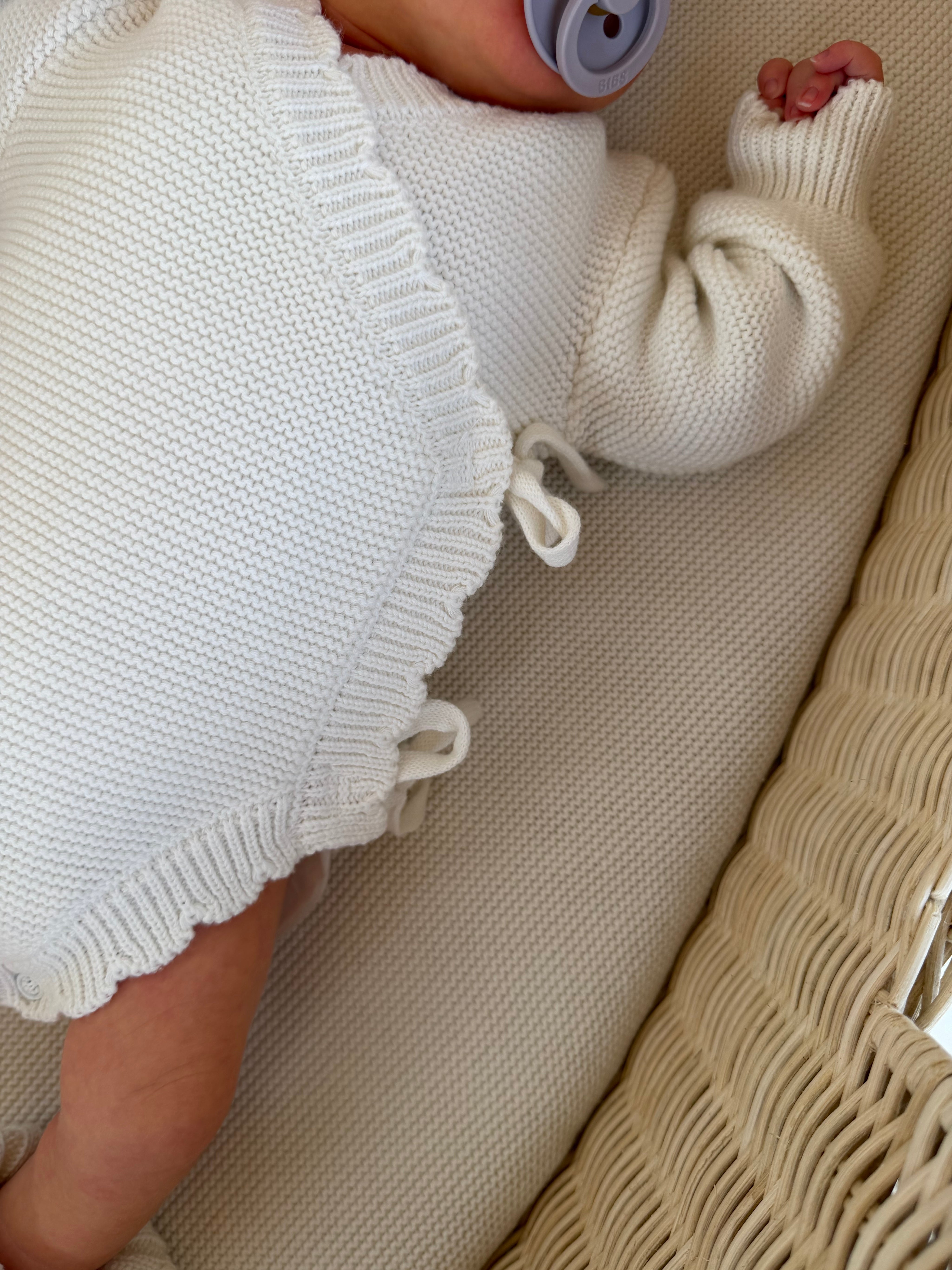 White Newborn Romper